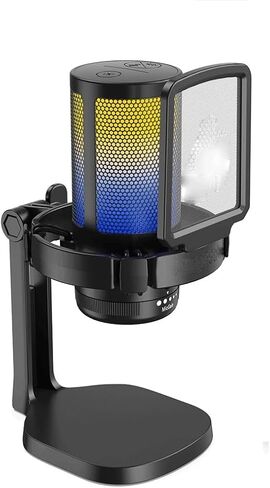 Gaming Microphone Condenser Mic RGB with Noise Reduction Software in Kuwait