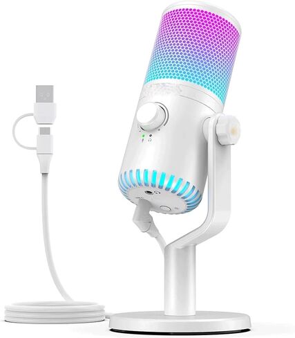 RGB Microphone Gaming Computer Mic with Gain and Lighting in Kuwait