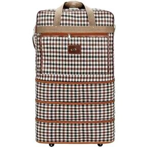 Expandable Extra Large Travel Nylon Duffel Bag with Wheels Waterproof Lightweight Travelling Foldable Suitcase