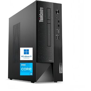 Lenovo ThinkCentre Slim Desktop, 12th Gen Intel Core i3-12100 Processor, Windows 11 Pro, WiFi+Bluetooth, DVD-RW+SD Card Reader, HDMI+Display Port+VGA (8GB RAM | 256GB SSD + 1TB HDD)