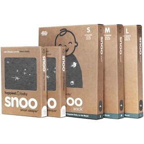 Happiest Baby The Big Bundle 100% Organic Cotton - Includes 3 SNOO Sacks and 2 SNOO Bassinet Fitted Sheets (Black & White) in Kuwait