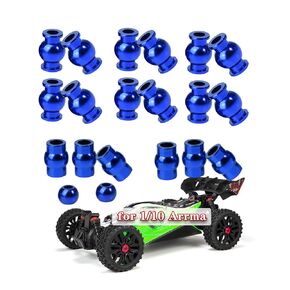 for 1/10 Arrma Big Rock Vorteks Senton Granite Typhon 4X4 3S&550 Upgrades Part,Aluminum Suspension Link Pivot Ball,Shock Pivot Ball,Steering Link Pivot Ball,22 PCS, Replace #AR330515,Blue