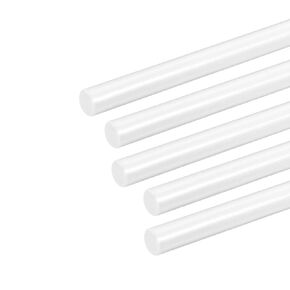uxcell ABS Styrene Plastic Round Bar Rod,1/4 inch Dia 20 inch Length,White for Architectural Model Making DIY 5pcs