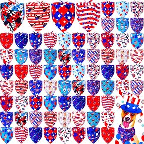 100 Pcs Birthday Dog Bandanas Bulk Happy Birthday Dog Bandanas Adjustable Dog Bibs Birthday Triangle Pet Dog Scarf Birthday Holiday Pet Costume for Small Medium Pet Dog
