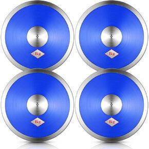 4 Pcs 1 kg Sports Training Discus Boys Girls Discus Track and Field Discuses Track and Field Training Equipment for High School and College Throwers Practice and Competition