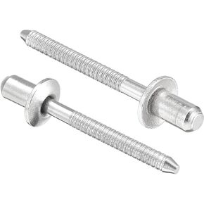 uxcell Blind Rivets, 304 Stainless Steel Pull Rivets Core Decoration Rivets 4.8mm Diameter 16mm Grip Length Close End Silver Tone, 50pcs