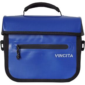 Vincita X-Cooper Water Resistant Front Bag - 5 L Bike Bag for Brompton Folding Bicycle with Rear-Opening Magnetic Closure, Spacious Interior, Top Handle and Light Colour Lining
