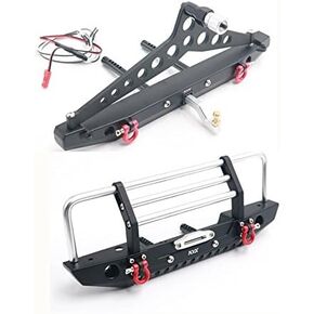 KYX Racing Alloy Front Rear Bumper Set for 1/10 RC Crawler SCX10 II TRX-4