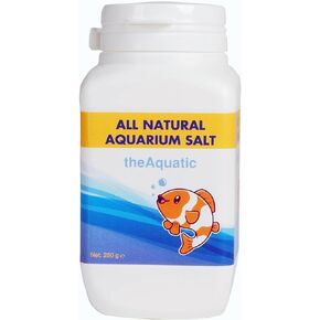TheAquatic Premium Aquarium Salt, Aquarium Salt Freshwater for Aquarium Water Treatments Essential Supplies (8.8 Oz. Powder)