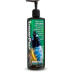 Brightwell Aquatics ShrimpPrep - Remover Chlorine, Chloramines, Ammonia and detoxifies Heavy Metals for Freshwater Shrimp & Fish Aquarium, 250 ml