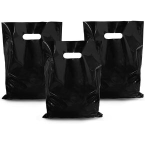 PPXMEEUDC 54PCS Plastic Handle Bag Plastic Party Favor Bags Party Gift Bags for Birthday Party Gift Shop Retail Bag Halloween Christmas Thanksgiving Candy Cookies Dessert