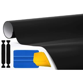 3M 1080 Satin Black Air-Release Vinyl Wrap Roll Including Toolkit (1ft x 5ft)
