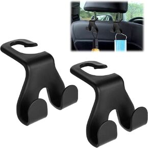 2 Pcs Car Hooks for Headrest,Car Bag Hooks,Bearing 44LBS,Install in One Second,Mobile Phone Holder,Purse Hook for Car,Hooks for Car Seat Headrest,Car Purse Hooks in Saudi Arabia
