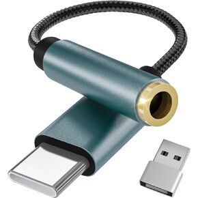 USB C DAC Dongle Amplifier [♪Ultimate Audio Experience♪] USB-C to 3.5mm Audio Adapter with CX31993 Chip Supports Hi-Resolution 32-bit/384kHz Lossless HiFi Music Compatible with Type C Smartphones