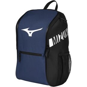 Mizuno Youth Future Backpack | Youth Baseball & Youth Softball Bag | 2 Sleeves for Bats/Water Bottles |Large Main Compartment