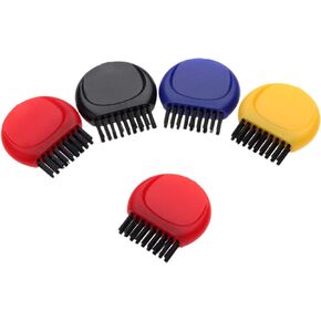 MUXSAM Pocket Golf Club Groove Brush Mini Golf Club Brushes Portable Soft D-Brush 5-Pack Color Random for Cleaning Golf Heads Golf Ball Shoes