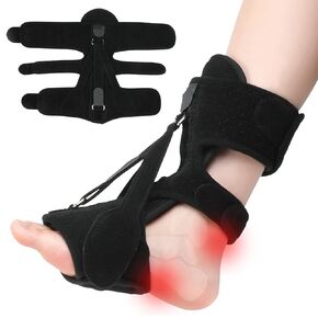 2 Pack Plantar Fasciitis Night Splint Upgrade Foot Brace Plantar Fasciitis Relief Splint Fit Women Men Adjustable Orthotic Stretcher Support Relief Foot Drop Achilles Tendonitis Day&Night