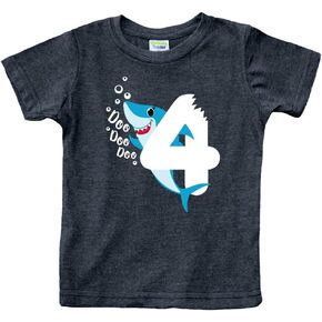 4th Birthday Shirt boy Shark Four Year Old Toddler Tshirt 4 Years t Boys tee Fourth Bday Outfit