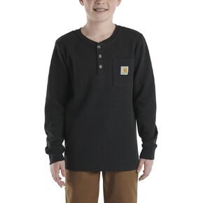 Carhartt Boys' Long Sleeve Henley Thermal Pocket T-Shirt in Saudi Arabia