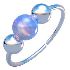 Silver Nose Piercing - Handmade Sterling Silver Nose Ring with a 3mm White Opal - Hypoallergenic 7mm Thin 20 Guage Silver Piercing Hoop