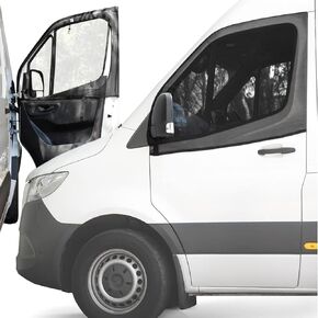 Living in a Bubble Magnetic Bug Screen for Front Doors (Pair), Universal Size for Sprinter, Metris, Ford Transit, and Other Vans & Cars - Car Living Essentials & Van Life Accessories