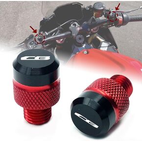 KAIQIVEM CNC M10x1.25 Motorcycle Mirror Hole Plugs Rearview Mirror Screws Compatible with Honda CB500F CB500X CB650R CB 650F 600F CB1000R cb400 CB750 HORNET (Red CB)