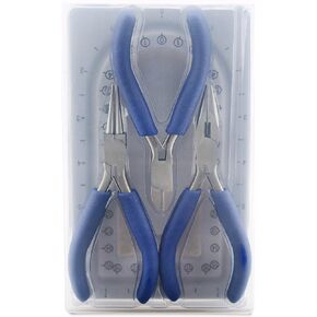Beadalon Travel Kit, Chain, Round Nose Pliers, Cutter and Mini Bead Board, with Plastic Case Tools