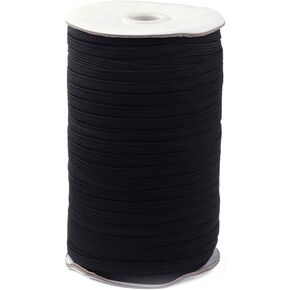 3/8" (10mm) Elastic Band for Sewing Braided Flat Stretch Elastic Cord String 100 Yards White Knitting Crafting Elastic Ear Tie Strap
