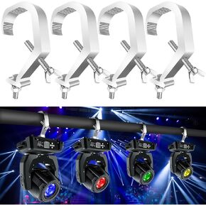 Heavy Duty Dj Light Clamps 4 Pack 180lb, Czgor Lighting c Clamp Hanging Device Max.Load 180lb Aluminum Alloy Truss Clamp Used for Par Light Moving Head Beam Stage Lighting Accessories (38-76mm)