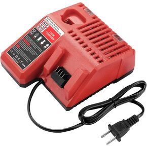 M18 & M12 Battery Charger for Milwaukee 48-59-1812 Replacement Rapid Charger for Milwaukee 48-11-2420 48-11-1815 48-11-1840 48-11-1841 48-11-1850 12V 18V XC Lithium-ion Battery