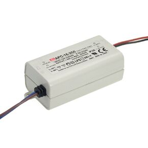 MEAN WELL,Switching Power Supply LED Driver;110V-220V AC-DC Single Output 、Constant Current，Transformer，16W 12-48V 350mA (APC-16-350)