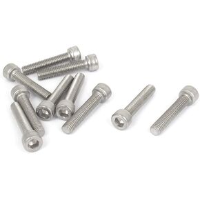 uxcell M6x30mm 304 Stainless Steel Hex Key Bolt Socket Head Cap Screws 1mm Thread Pitch 10pcs