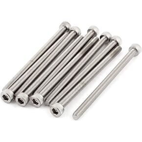 uxcell® M5x80mm Thread 304 Stainless Steel Hex Socket Head Cap Screw Bolt DIN912 10pcs