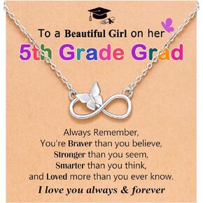 UPROMI Butterfly Necklace for Granddaughter/Daughter/Niece, Graduation Gifts for Girls