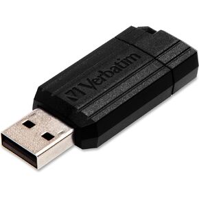 Verbatim 8GB Pinstripe USB Flash Drive - Black