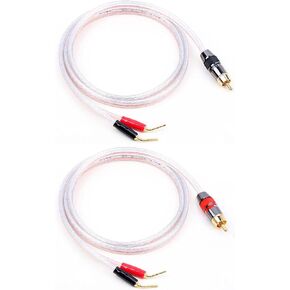 2 Pack Pin Type Plug to Pin Type Plug Speaker Cable，Audiophile 14 AWG OFC Speaker Wire (1M(3.3ft), 2 pin to 2 pin) in Saudi Arabia