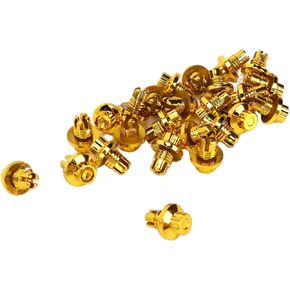 Wheel Rim Lip Rivets, 25pcs Wheel Rim Rivets Gold ABS Wheel Lip Rivets Nuts for Ds Series Wheel Rims Cap Lip