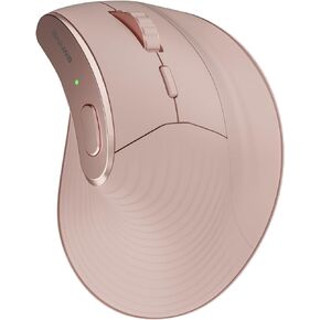 Bnnwa Wireless Vertical Ergonomic Mouse, Multi-Device(Bluetooth + 2.4G Connection), 4 Adjustable DPI, 7 Buttons Computer Mouse for PC, Laptop, Desktop, MacBook - Pink