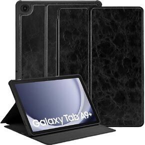 for Samsung Galaxy Tab A9 Plus/A9+ 5G Tablet Case Cover 11 Inch 2023 2024 SM-X210/X216/X218,PU Leather Stand Slim Protective Case Compatible with Galaxy Tab A9+ Plus,Black