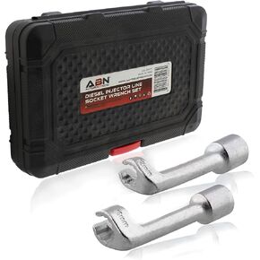 ABN Diesel Injector Line Socket Set - 6pc Metric Size Oil Line Wrench Diesel Fuel Line Socket Set for Diesel Engines