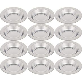 Stainless Steel Ashtray - Pack of 12 - Outdoors Cigar Ashtrays - Heavy Duty Decorative Metal Ash Tray