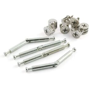 PZRT 4Set الأثاث الأجهزة مزدوجة نهاية رئيس قضيب اتصال كام تركيبات الأثاث مجلس لوحة اتصال الملحقات 64 مللي متر