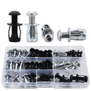 Dana Fred 52 Sets Molly Jack Nuts with Button Head Socket Cap Bolts Screws Assortment Kit,M4m5m6m8 Expansion Nuts Short Jacknut Threaded Insert Nuts Petal Nuts for Hollow Door, Hollow Wall