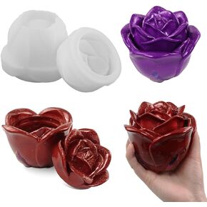 Rose Shape Jar Silicone Molds, Jar Resin Moulds with Lid, Epxoy Molds for DIY Jewelry Storage Box,Candle Holder,Candy Container, Epoxy Resin Casting Craft Gifts