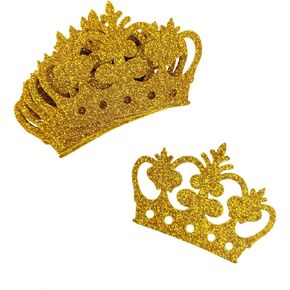 Homeford Glitter Foam Royal Crown Cut-outs, 2-3/4-Inch, 10-Count (Gold)