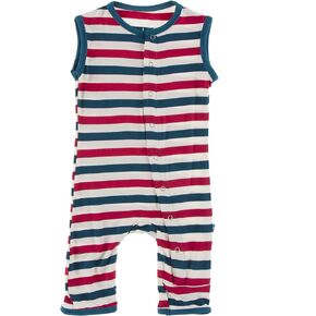 KicKee Pants 4th of July Tank Romper with Snaps, USA Stripes, One-Piece Baby and Kid Clothes, Boy, Girl, Gender Neutral