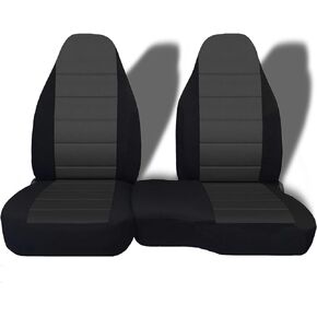 Front Car Seat Covers for 1998-2003 Ford Ranger, Front High Back 60/40 Split Bench Seat Covers with Molded Headrests, Opening Center Console and Foam Seat Cusion, Exact Fit