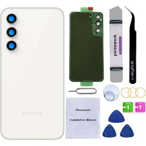 OEM Rear Back Glass Replacement for Samsung Galaxy S23 FE with Reparing Toolkit and Manual (Cream)
