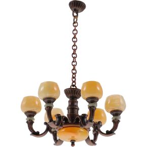 HOMSFOU Mini Chandelier Light Fixture Miniature Chandelier 1:12 Dollhouse Hanging Lamp Model Dollhouse Accessories for Living Room Miniature Ceiling Lamp