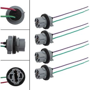 7440 7443 T20 Plugs Sockets Extension Wire Harness For Turn Signal Reverse Light Bulbs Socket